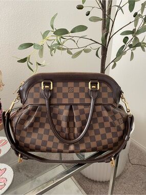 Authentic Louis Vuitton Brown Damier Ebene Satchel Bag